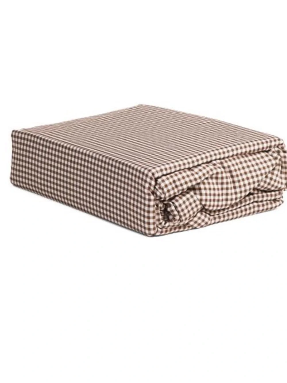 Rachel Zoe Brown and White Gingham Cotton Sheet Set